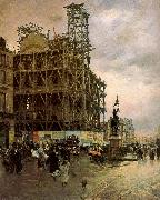 Nittis, Giuseppe de The Place des Pyramides oil painting artist